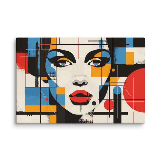 Tableau Visage Femme Coloré