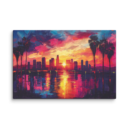 Tableau Los Angeles - Coucher de Soleil Affiches, reproductions et œuvres graphiques Art Virtuoso XL  