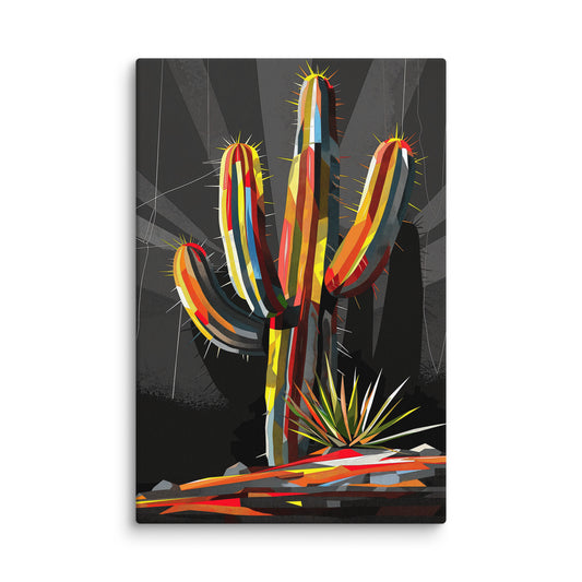 Tableau Cactus Coloré Affiches, reproductions et œuvres graphiques Art Virtuoso XL  