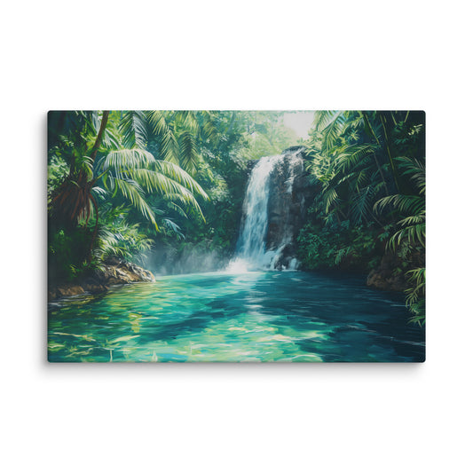 Tableau Peinture Cascade d Eau