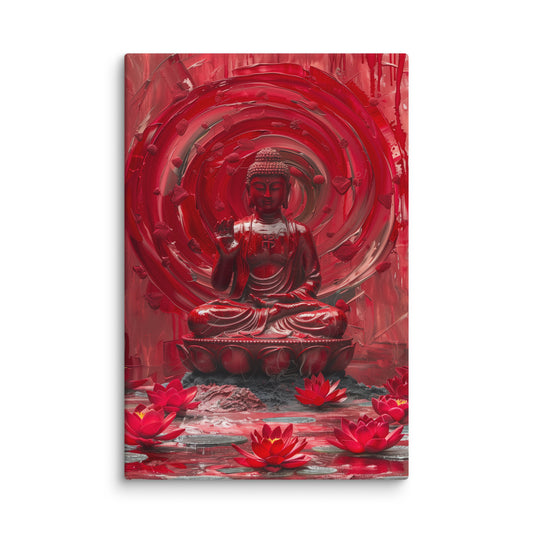 Tableau Zen - Bouddha Rouge