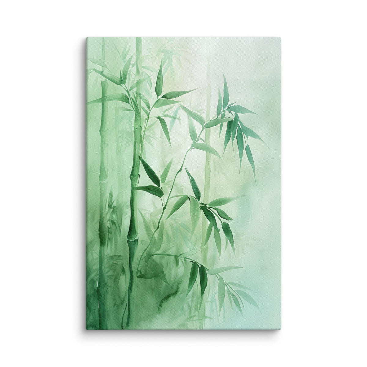 Feuilles fines dans une brume verte imprimée