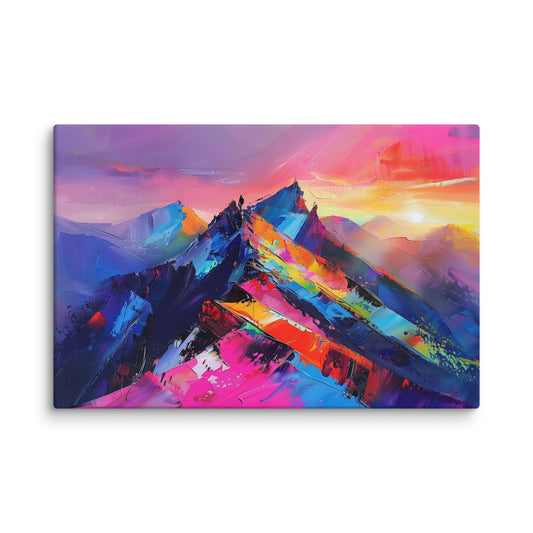 Peinture Montagne Mur - Chambre Colorée