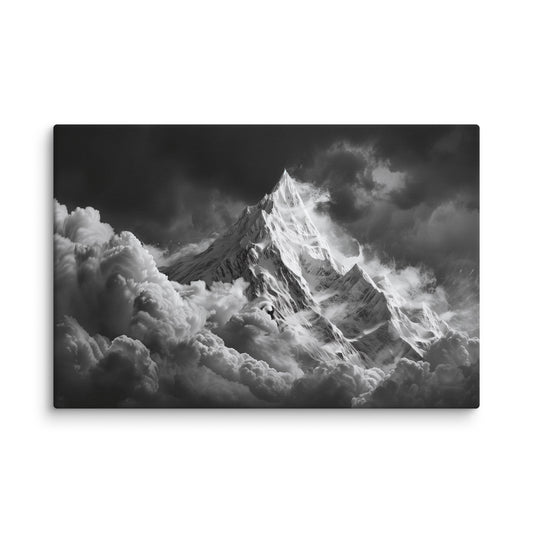 Tableau Montagne Noir et Blanc