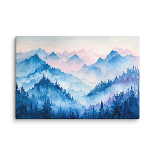 Peinture Montagne - Bleu Onirique