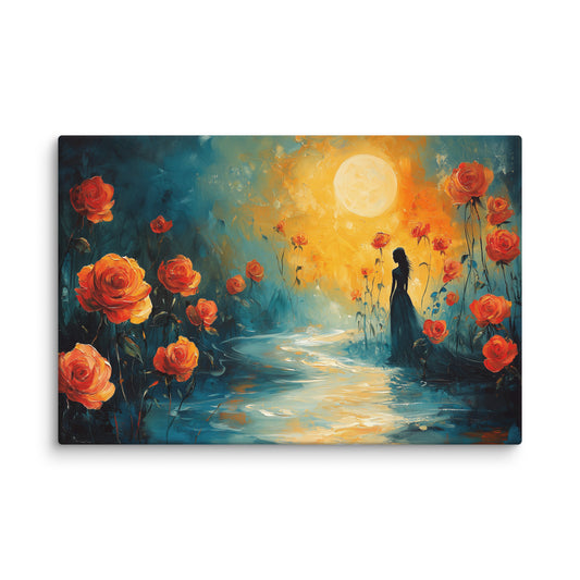 Peinture Lyrique Romantique - Jardin Secret