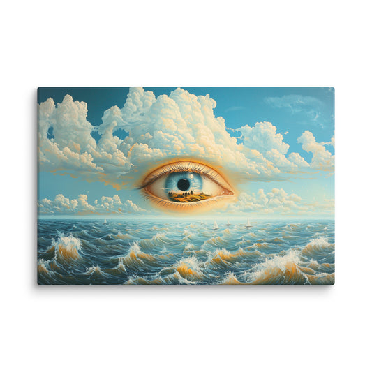 Peinture Acrylique Surrealiste - Oeil Marin