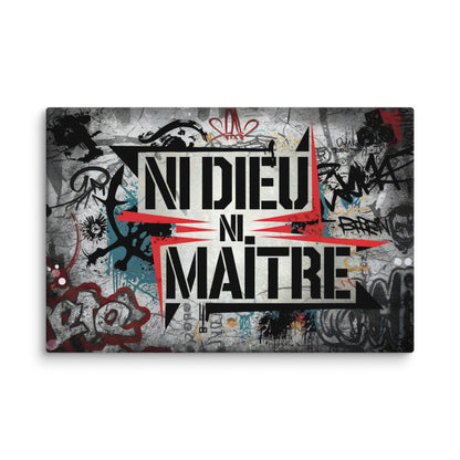 Tableau Anarchiste - Ni Dieu Ni Maître Affiches, reproductions et œuvres graphiques Art Virtuoso XL  