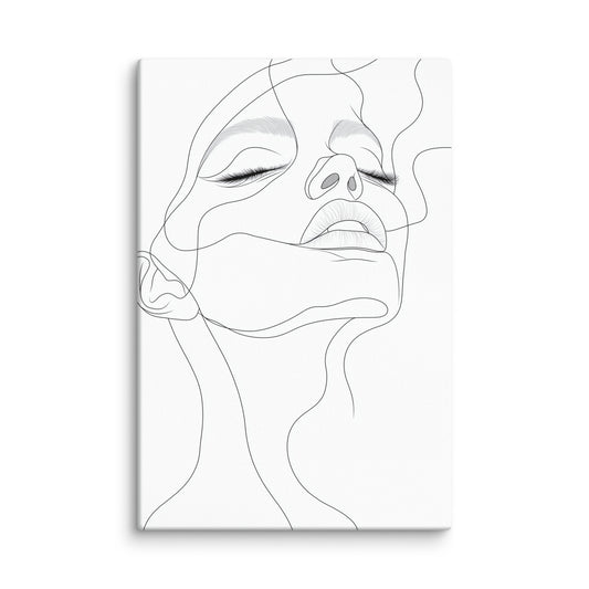 Toile Dessin Minimaliste Femme Affiches, reproductions et œuvres graphiques Art Virtuoso XL  