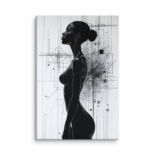 Tableau Femme Africaine Noir et Blanc Affiches, reproductions et œuvres graphiques Art Virtuoso XL  