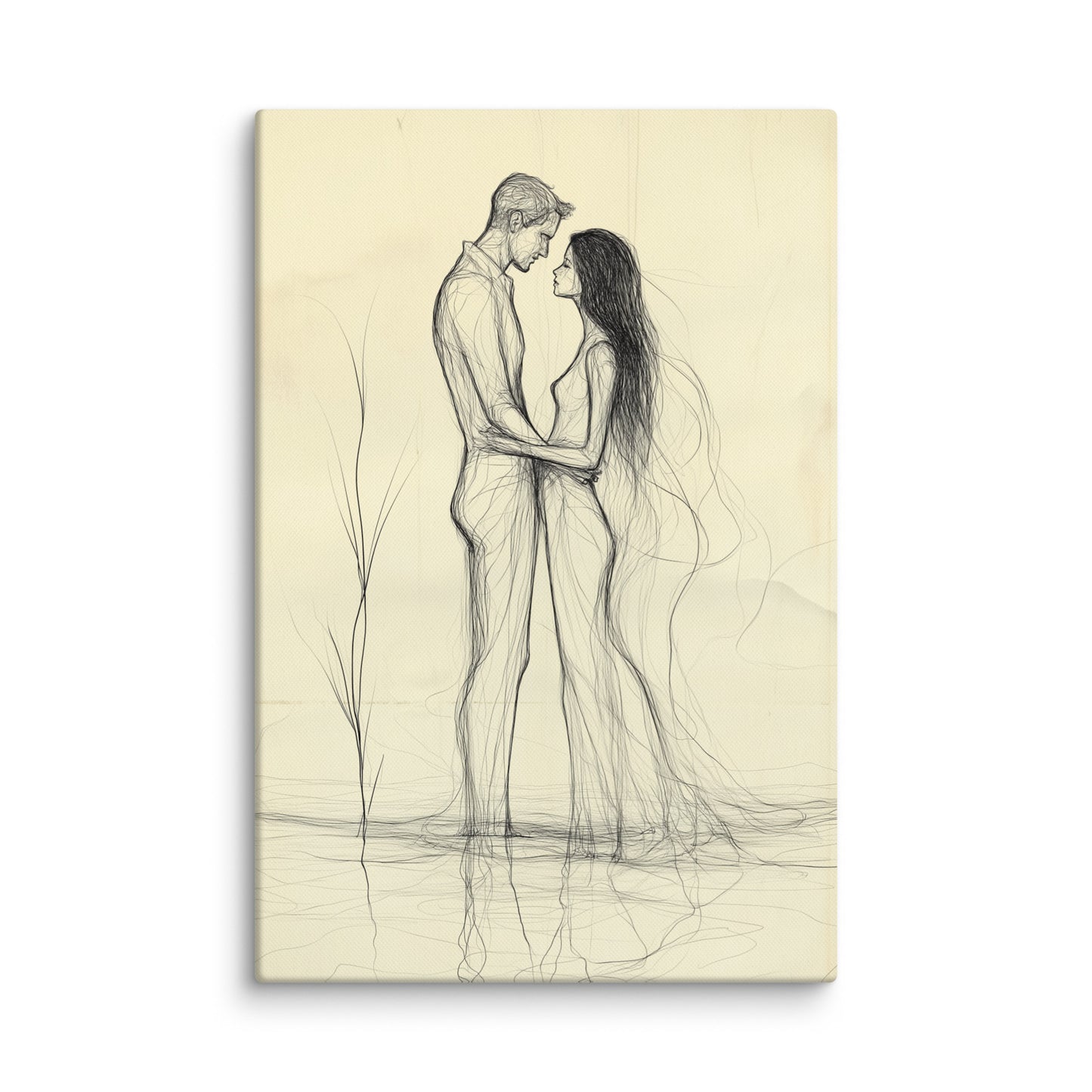 Tableau Minimaliste Couple Affiches, reproductions et œuvres graphiques Art Virtuoso XL  