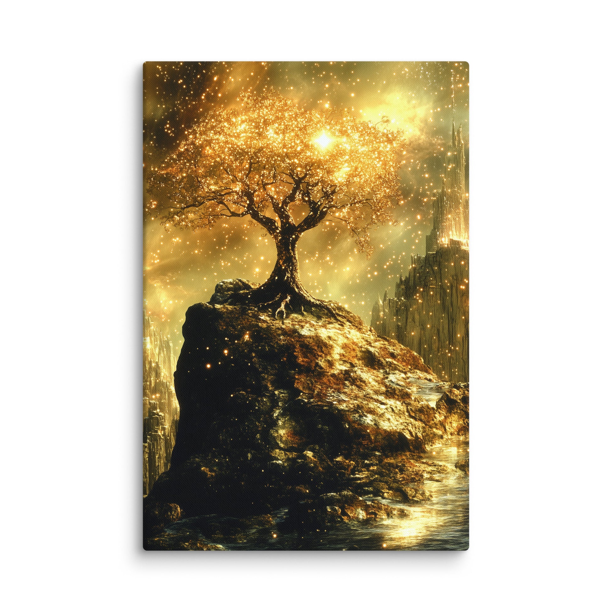 Tableau Arbre Enchanté - Vision Mystique de la Nature Affiches, reproductions et œuvres graphiques Art Virtuoso XL  