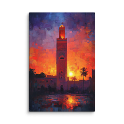 Tableau Marrakech - Koutoubia Minimaliste Affiches, reproductions et œuvres graphiques Art Virtuoso XL