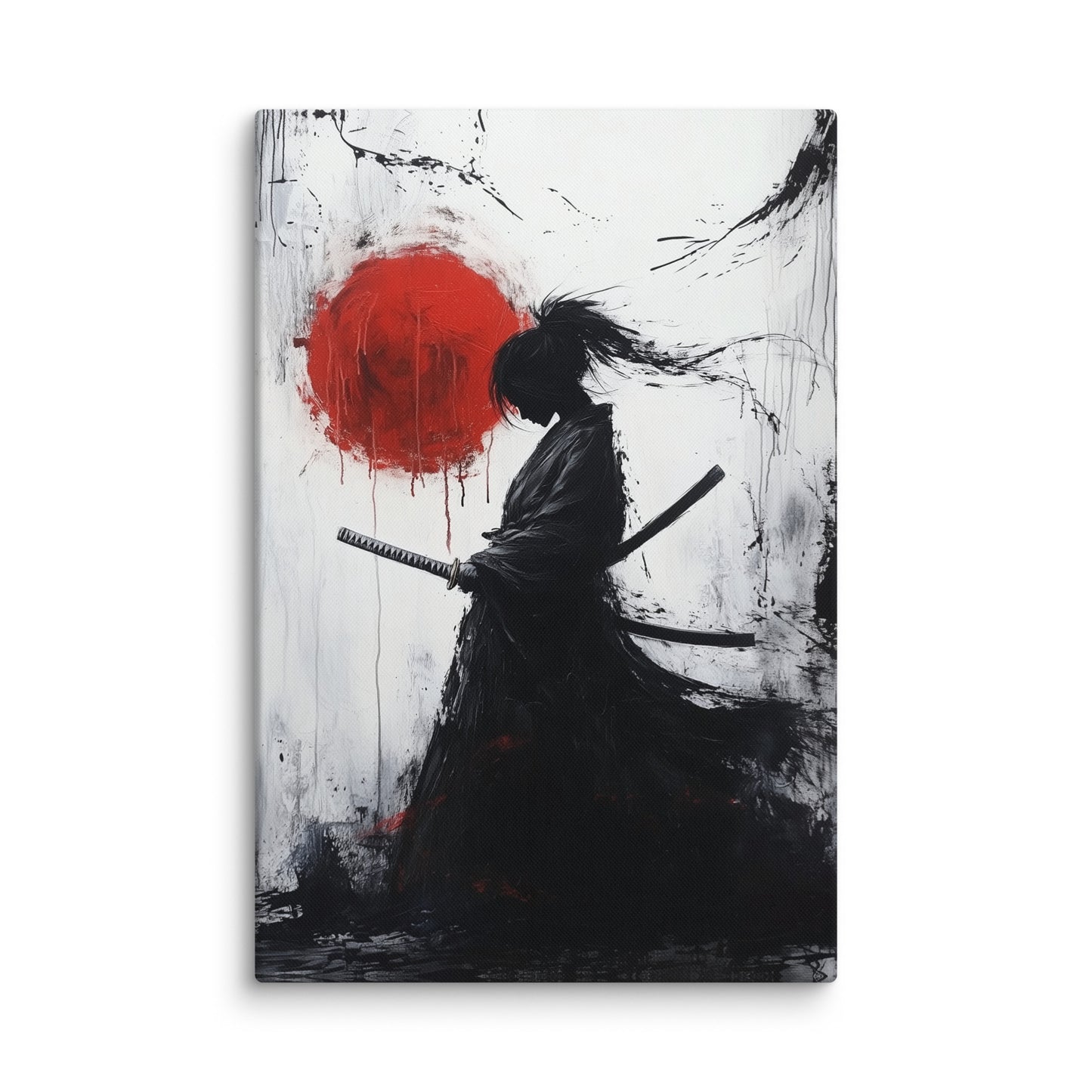 Tableau Samourai - Bushi en noir & blanc Affiches, reproductions et œuvres graphiques Art Virtuoso XL