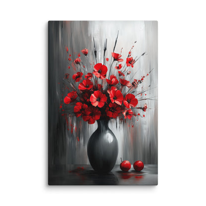 Tableau Rouge Cuisine : Coquelicots et Pommes Affiches, reproductions et œuvres graphiques Art Virtuoso XL