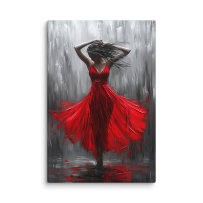 Tableau Danseuse Rouge - Passion Écarlate Affiches, reproductions et œuvres graphiques Art Virtuoso XL