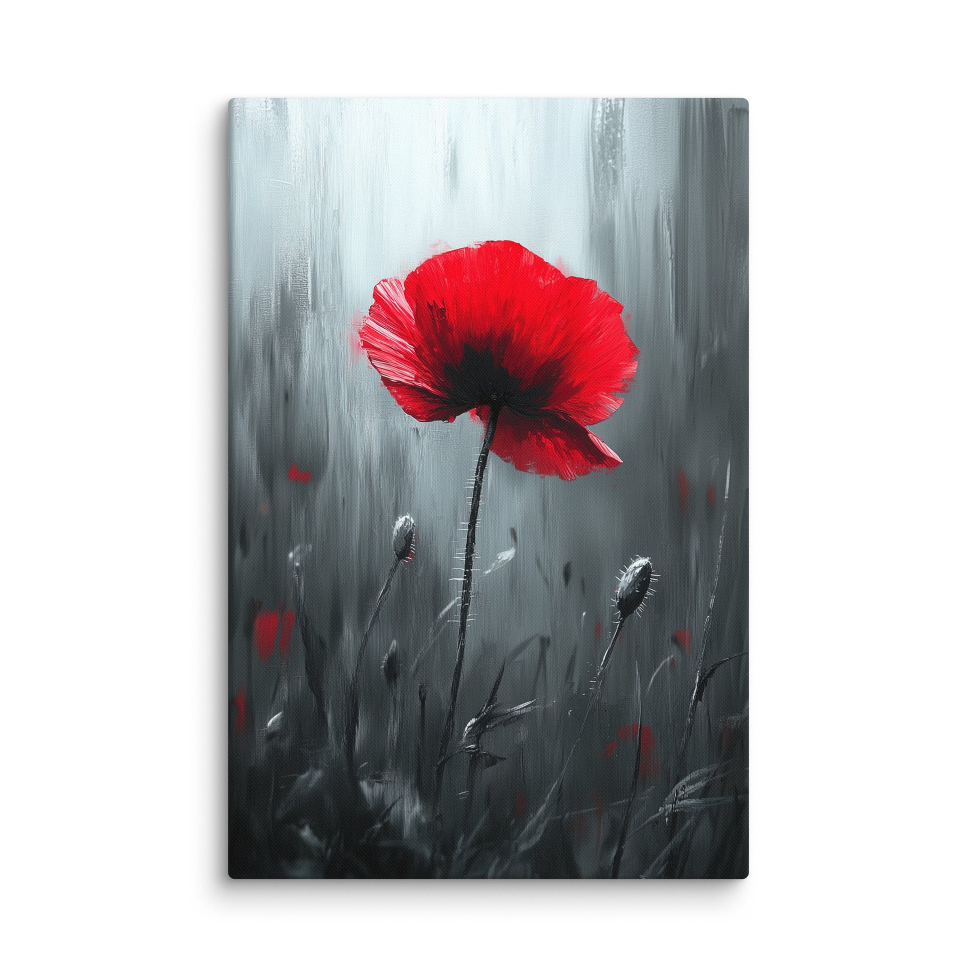 Tableau Coquelicot Rouge - Élégance Solitaire Affiches, reproductions et œuvres graphiques Art Virtuoso XL