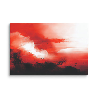 Tableau Art Rouge - Nuages d'Encre Affiches, reproductions et œuvres graphiques Art Virtuoso XL