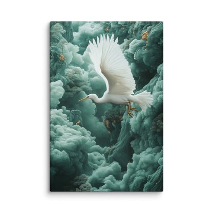 Tableau Vert Celadon - Envol Éthéré Affiches, reproductions et œuvres graphiques Art Virtuoso XL