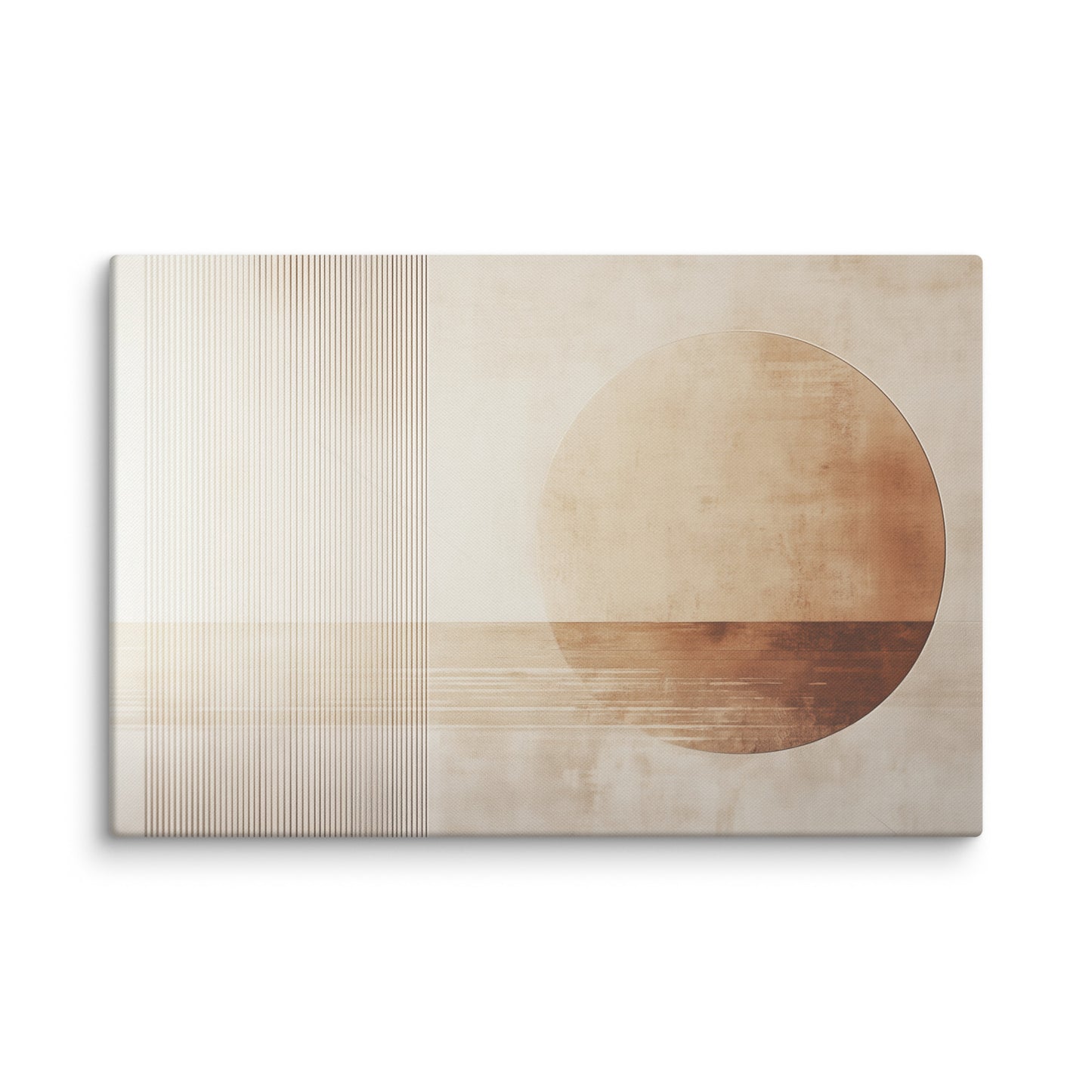 Tableau Mural Beige - Soleil Minimaliste Affiches, reproductions et œuvres graphiques Art Virtuoso XL