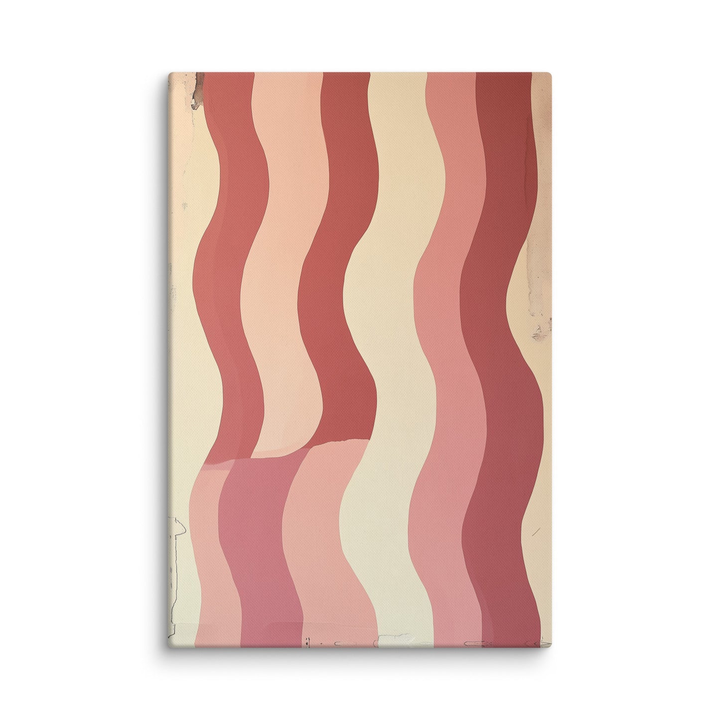 Tableau Rose Beige - Vagues Minimalistes Affiches, reproductions et œuvres graphiques Art Virtuoso XL