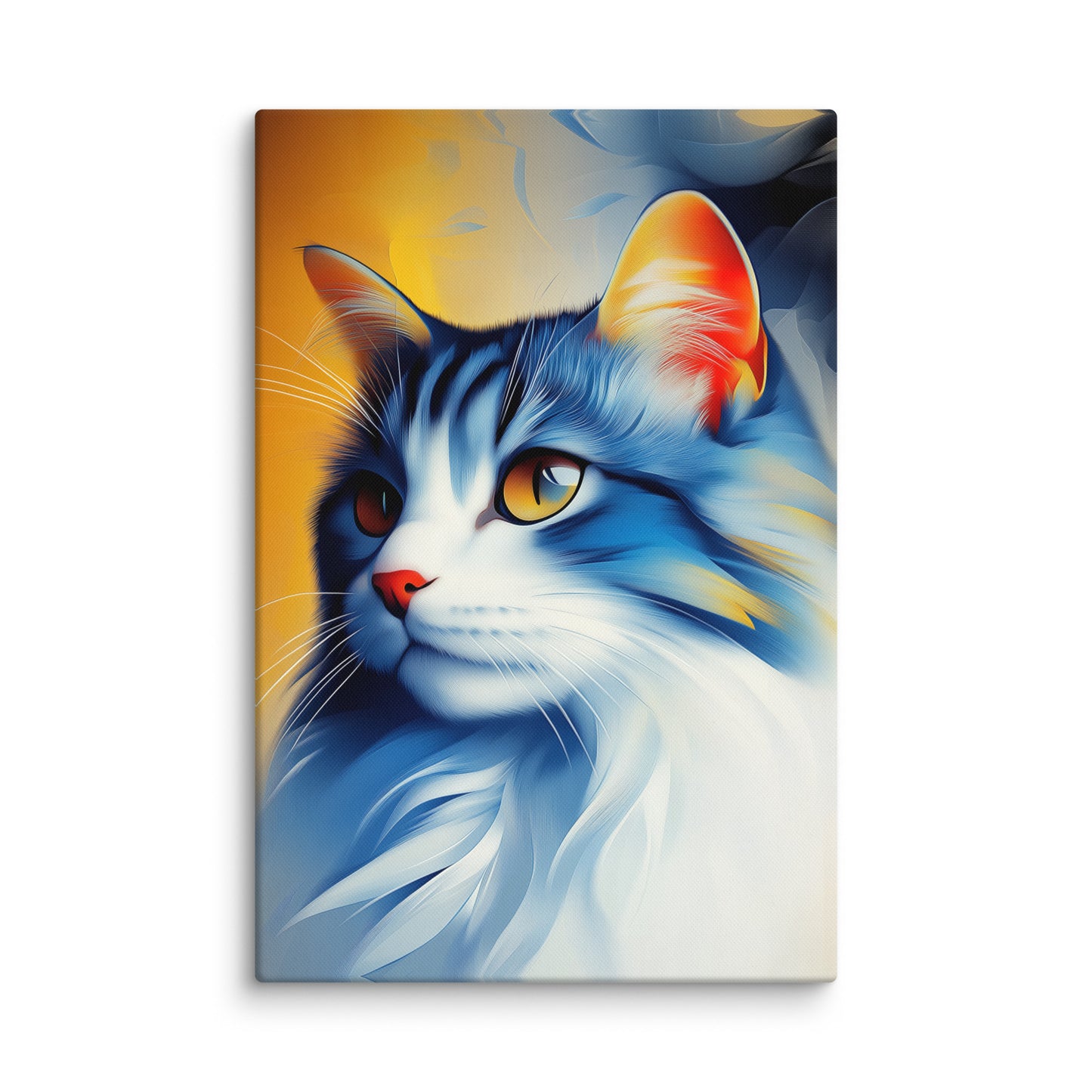 Tableau Tête de Chat - Félix en Bleu Affiches, reproductions et œuvres graphiques Art Virtuoso XL