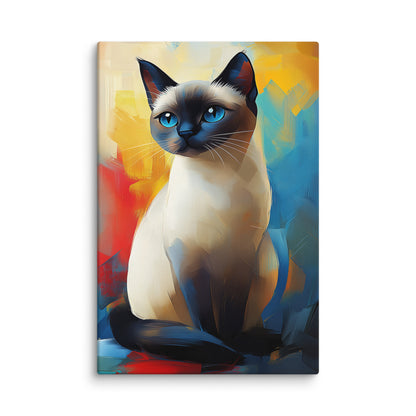 Peinture Chat Siamois - Portrait Majestueux Affiches, reproductions et œuvres graphiques Art Virtuoso XL