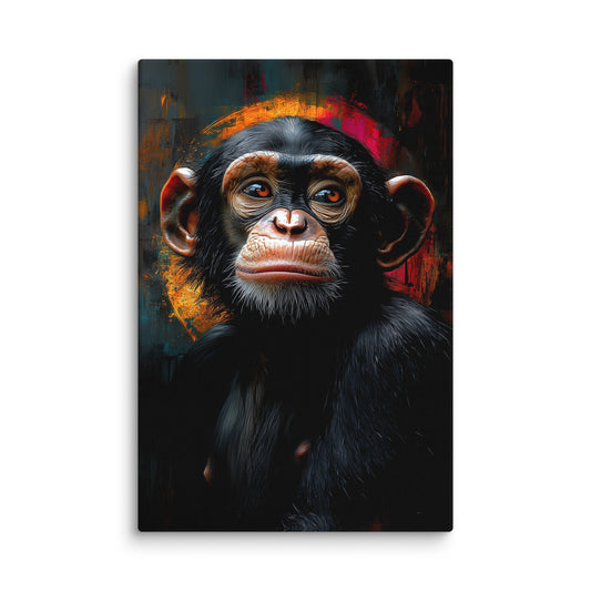 Toile Chimpanzé : Regard de Braise Affiches, reproductions et œuvres graphiques Art Virtuoso XL