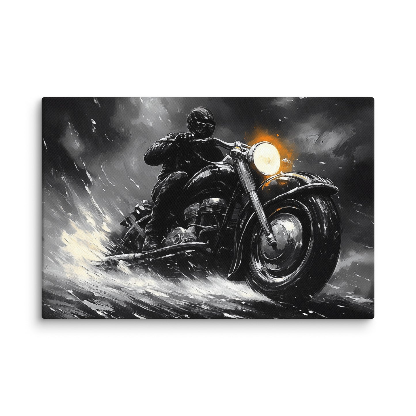 Tableau Noir et Blanc Moto - La Liberté Affiches, reproductions et œuvres graphiques Art Virtuoso XL