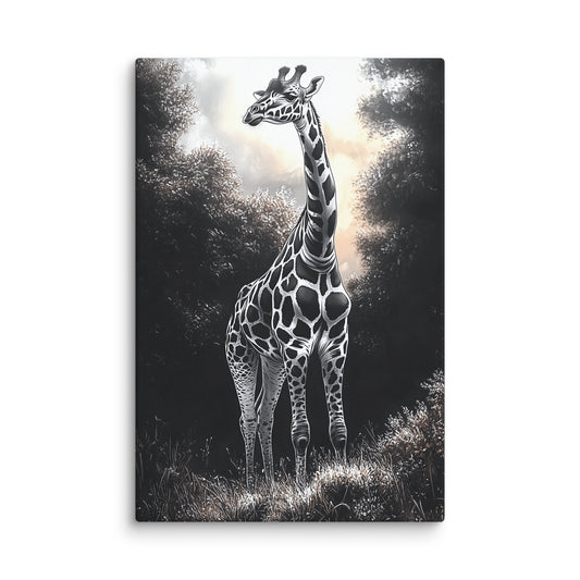 Tableau Girafe Noir et Blanc Affiches, reproductions et œuvres graphiques Art Virtuoso XL