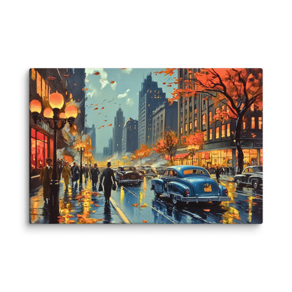 Tableau Style Vintage : Autumn City Affiches, reproductions et œuvres graphiques Art Virtuoso XL