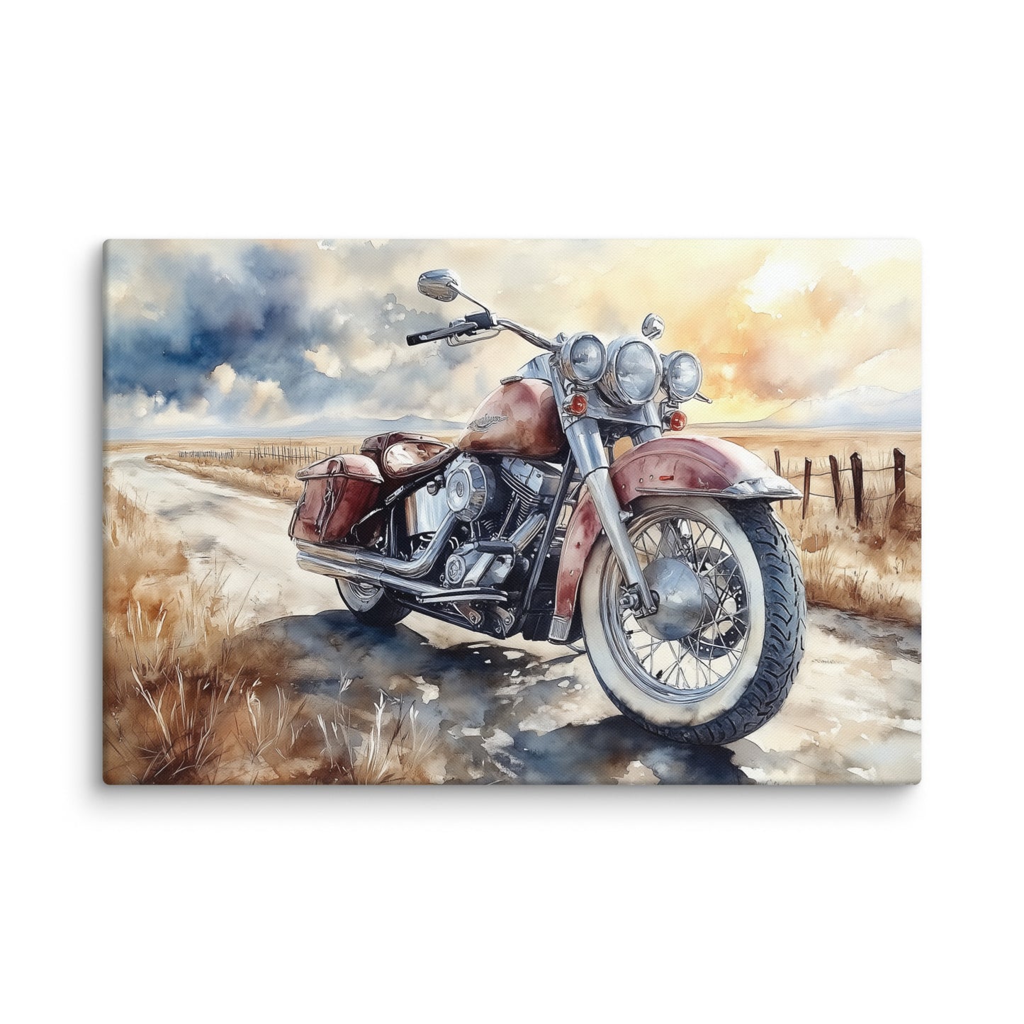 Tableau Moto Vintage : Liberté sur Route Affiches, reproductions et œuvres graphiques Art Virtuoso XL