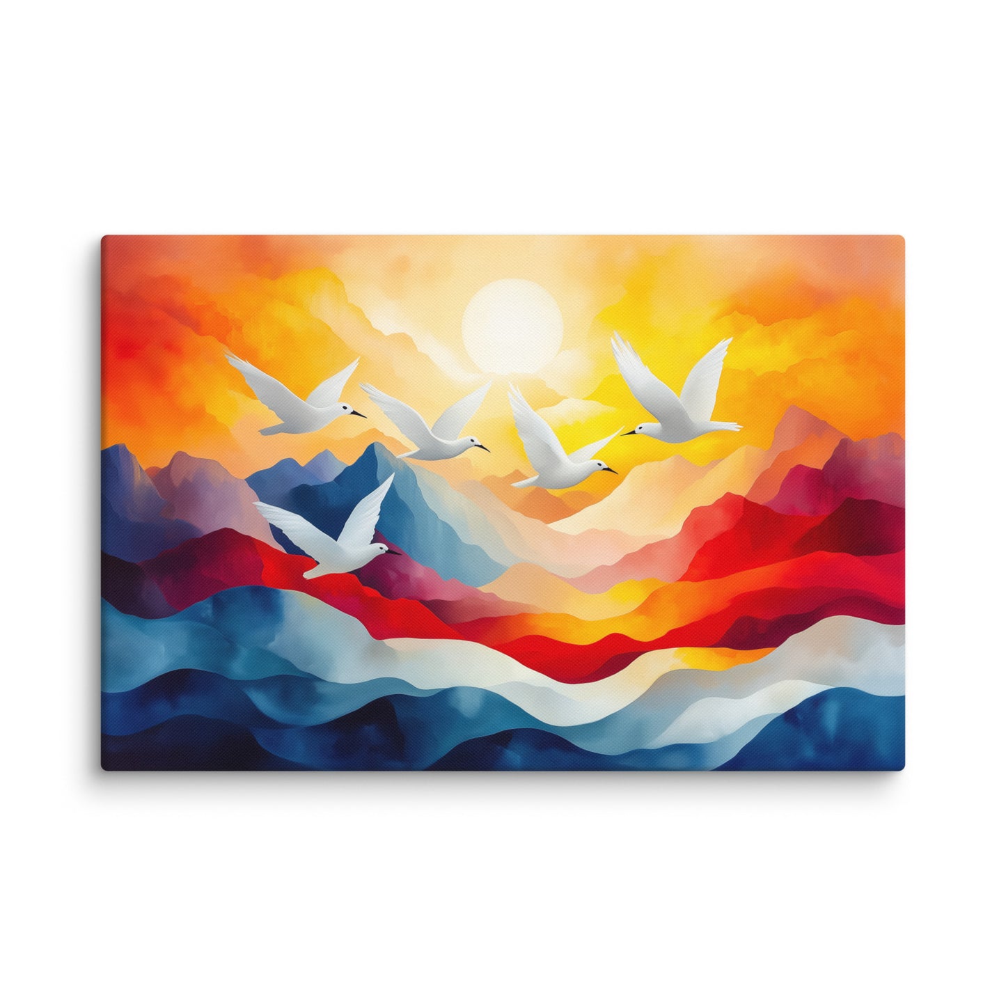 Tableau Oiseau Moderne : Envol au Soleil Affiches, reproductions et œuvres graphiques Art Virtuoso XL