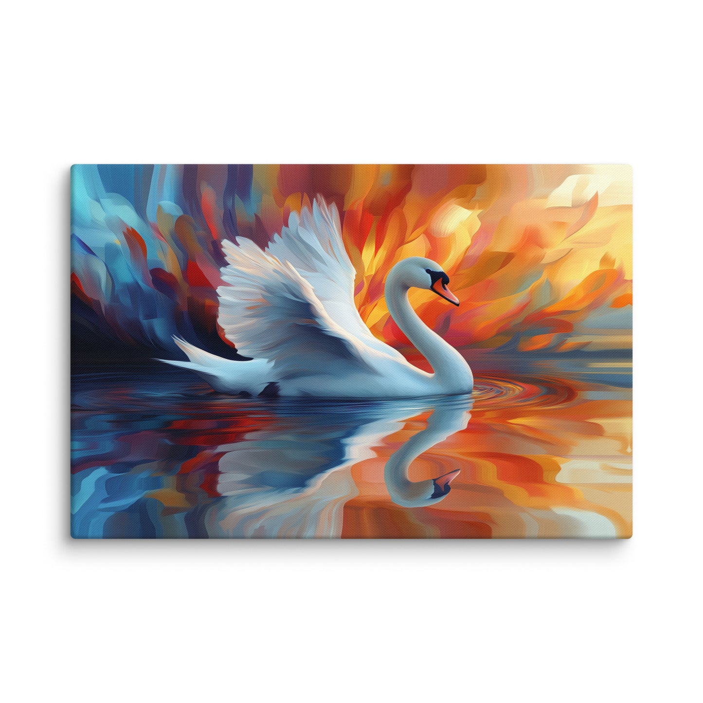 Tableau Cygne : Miroir de Feu Affiches, reproductions et œuvres graphiques Art Virtuoso XL