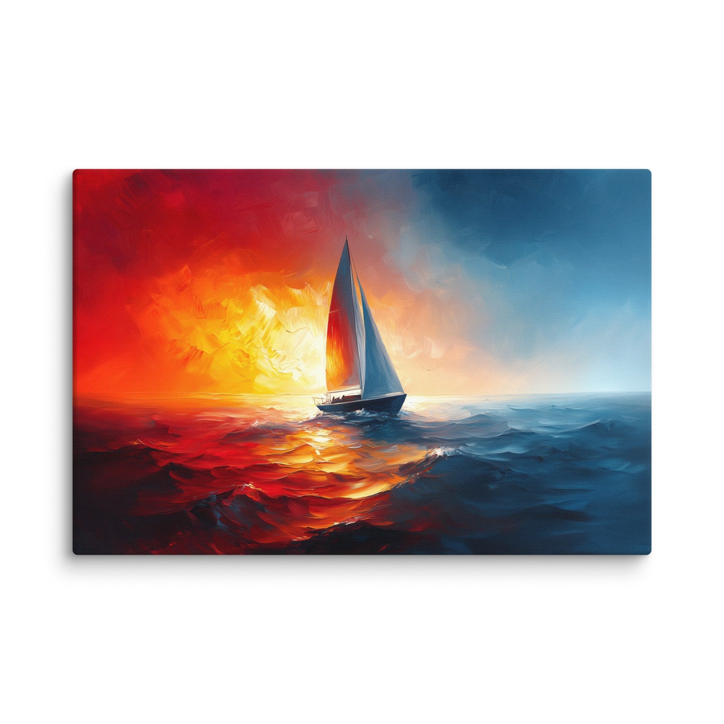 Tableau Bateau Coucher de Soleil : Fusion Marine Affiches, reproductions et œuvres graphiques Art Virtuoso XL