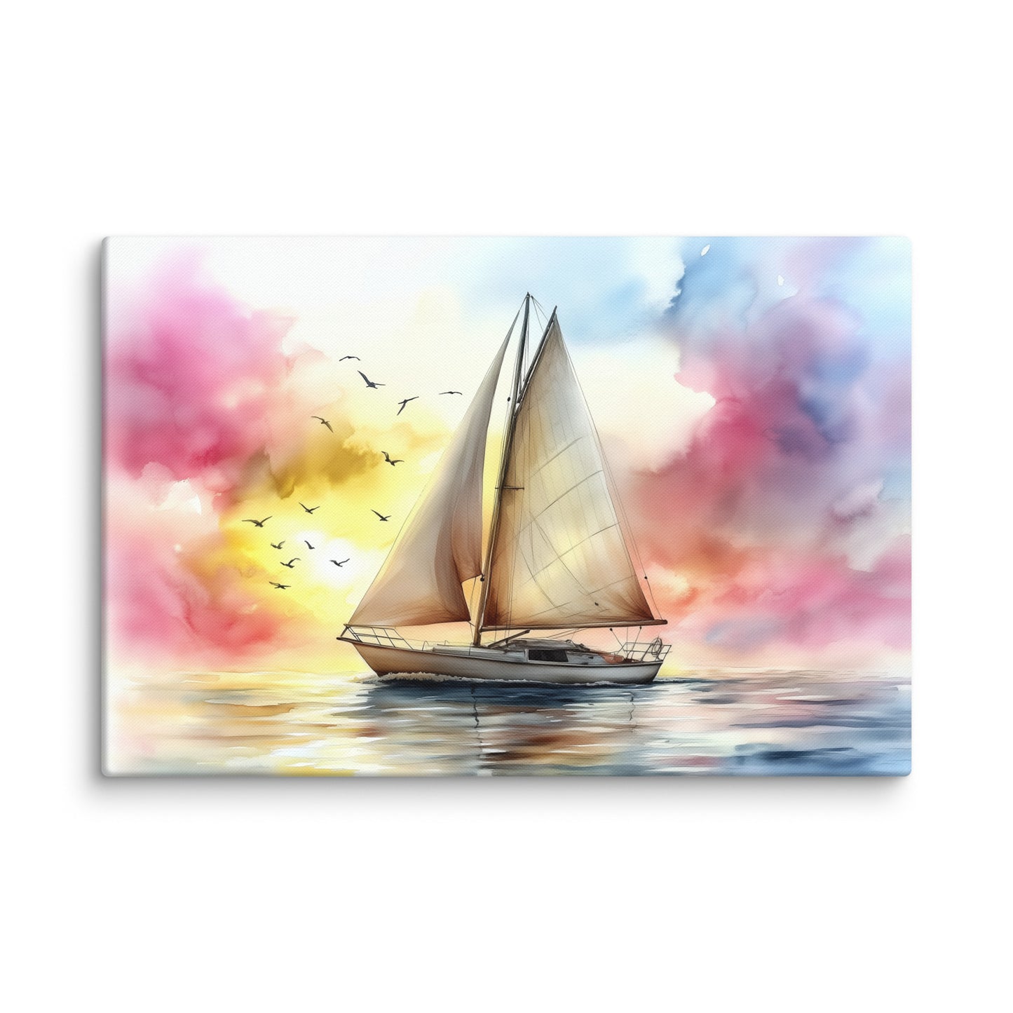 Tableau Aquarelle Voilier : Brise Marine Affiches, reproductions et œuvres graphiques Art Virtuoso XL