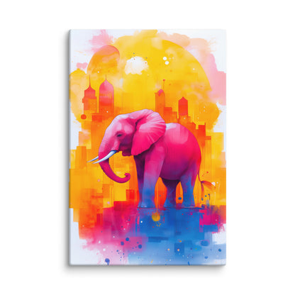 Peinture Éléphant Rose - Fantaisie Urbaine Affiches, reproductions et œuvres graphiques Art Virtuoso XL