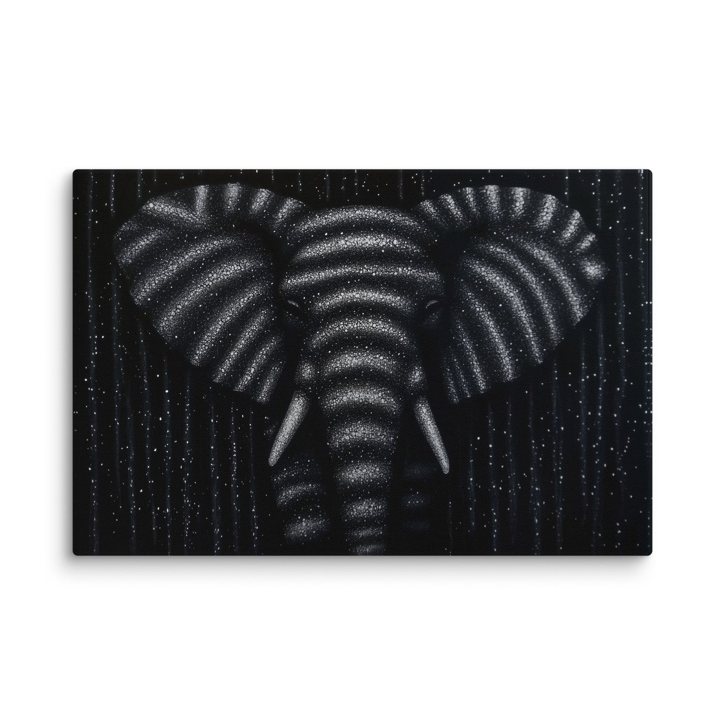 Tableau Déco Éléphant - Mystère en Noir et Blanc Affiches, reproductions et œuvres graphiques Art Virtuoso XL