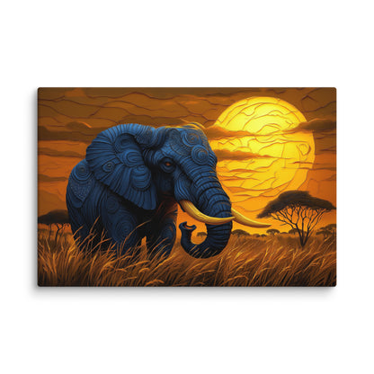 Tableau Éléphant - Peinture d' Afrique Affiches, reproductions et œuvres graphiques Art Virtuoso XL