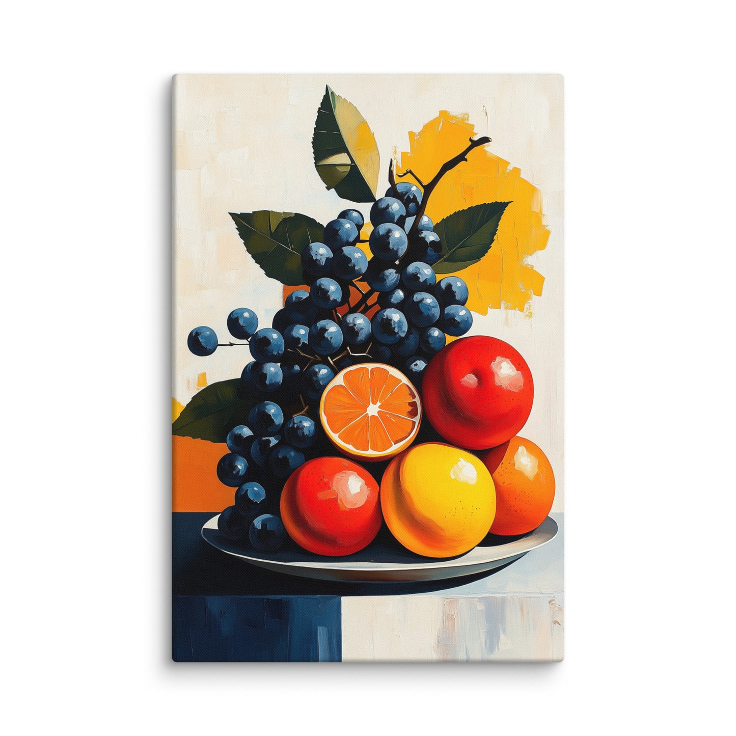 Tableau Nature Morte Raisins – Explosion de Couleurs et de Textures Affiches, reproductions et œuvres graphiques Art Virtuoso XL