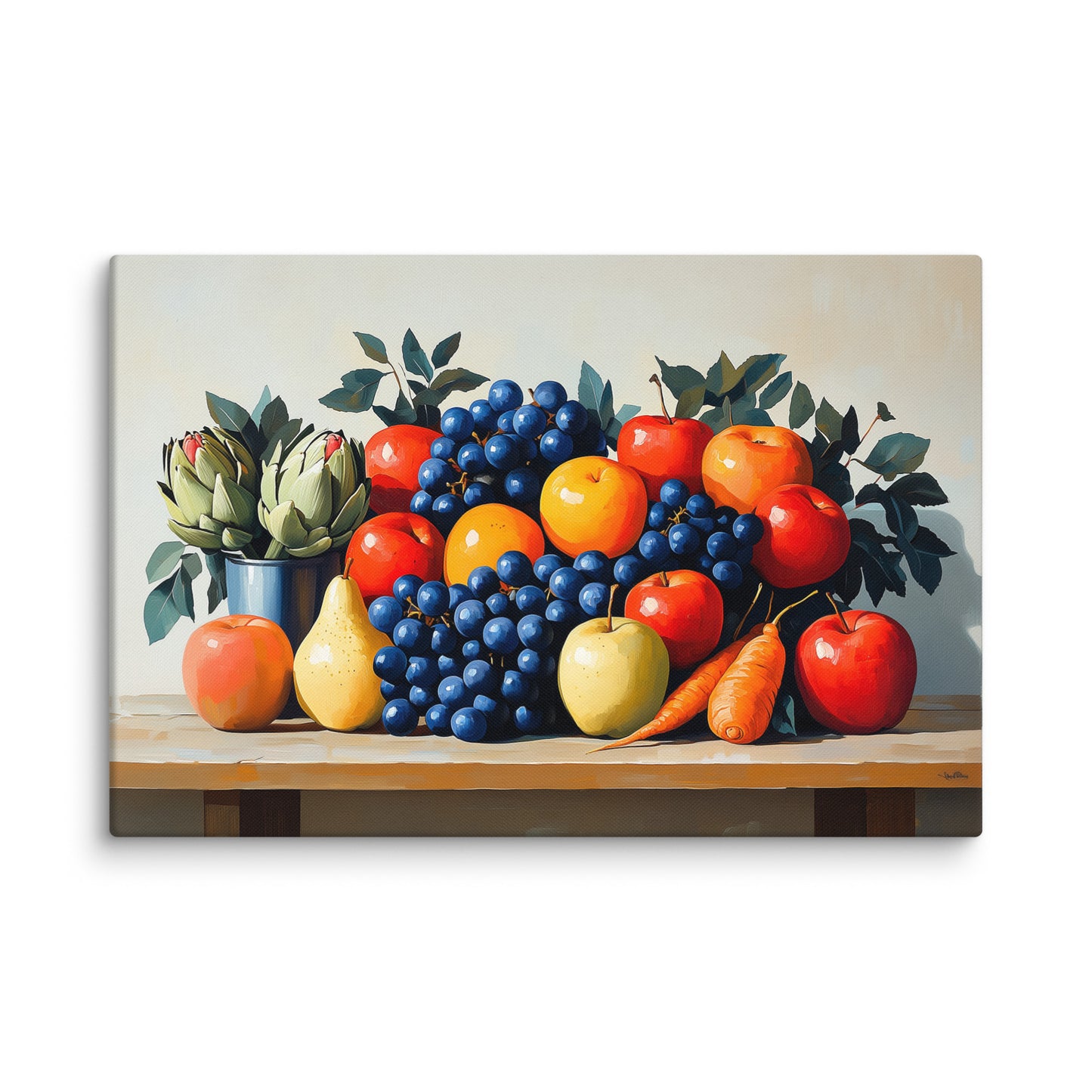 Peinture Nature Morte Fruits et Légumes en Abondance Affiches, reproductions et œuvres graphiques Art Virtuoso XL