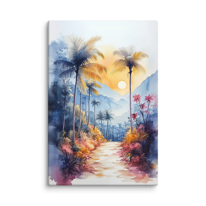 Peinture Aquarelle Palmiers - Évasion Tropicale Affiches, reproductions et œuvres graphiques Art Virtuoso XL