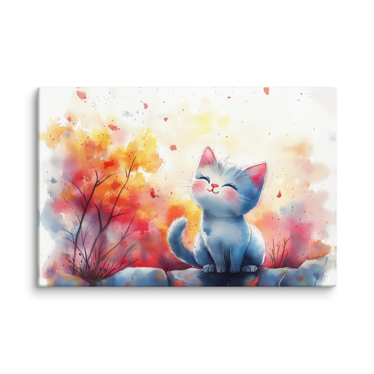 Peinture Aquarelle Chat - Douceur Féline Affiches, reproductions et œuvres graphiques Art Virtuoso XL