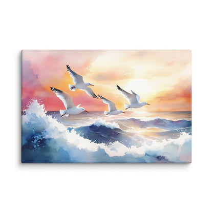 Peinture Aquarelle - Oiseaux de Mer Affiches, reproductions et œuvres graphiques Art Virtuoso XL