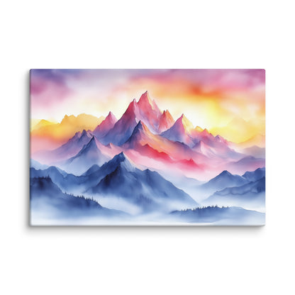 Peinture Aquarelle - Montagne Imposante Affiches, reproductions et œuvres graphiques Art Virtuoso XL