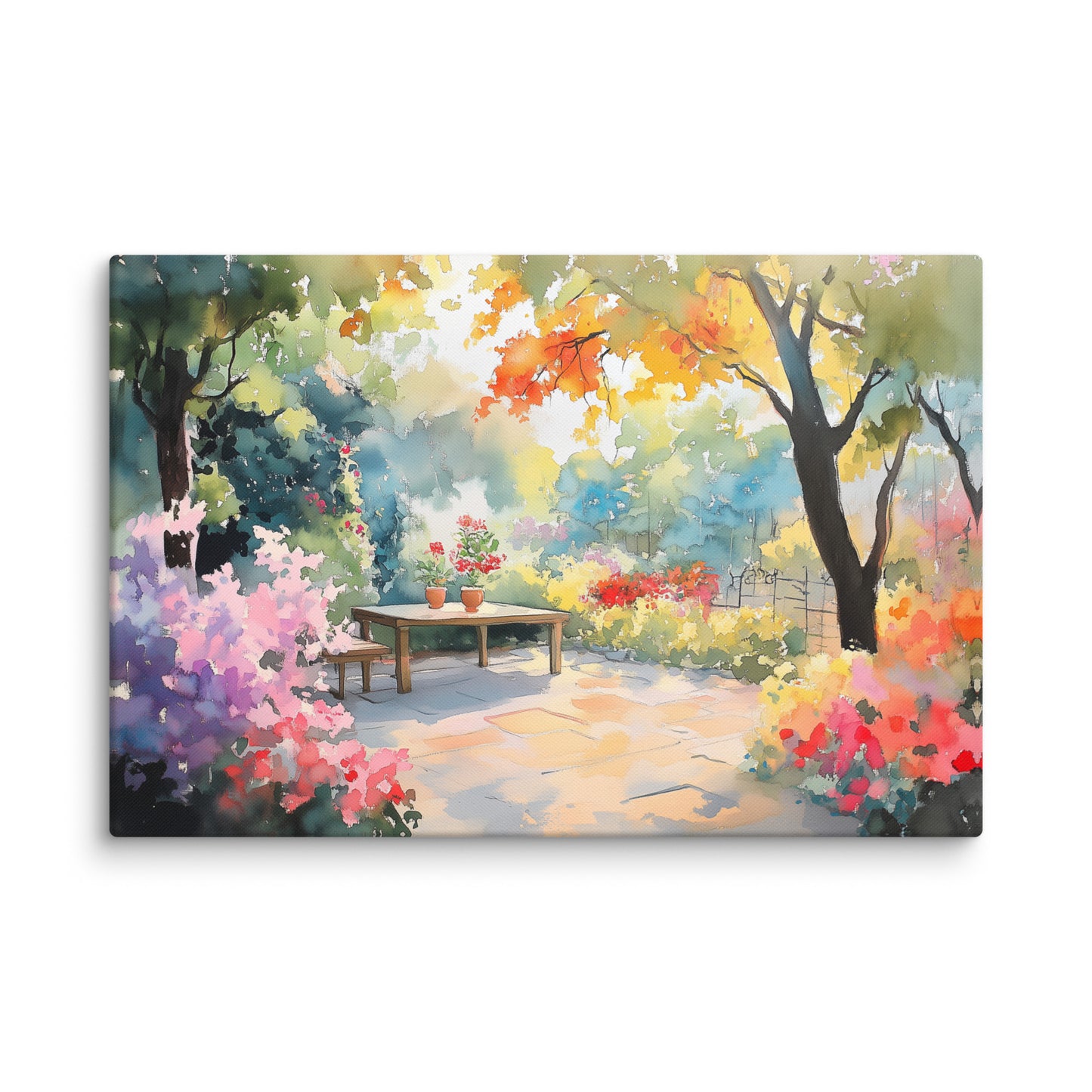 Tableau Aquarelle - Jardin Paysible Affiches, reproductions et œuvres graphiques Art Virtuoso XL