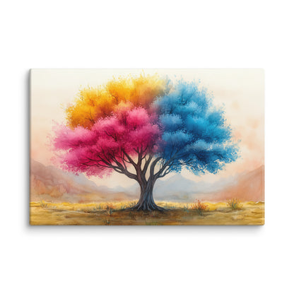 Tableau Arbre 4 Saisons – Éveil des Couleurs Affiches, reproductions et œuvres graphiques Art Virtuoso XL