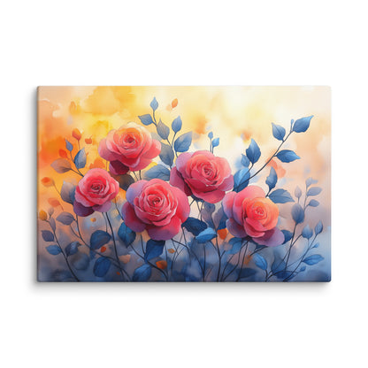 Peinture Aquarelle Rose – Bouquet Éclatant Affiches, reproductions et œuvres graphiques Art Virtuoso XL