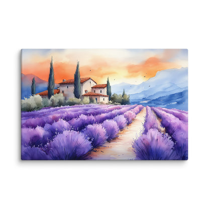 Peinture Aquarelle Paysage - Provence Affiches, reproductions et œuvres graphiques Art Virtuoso XL