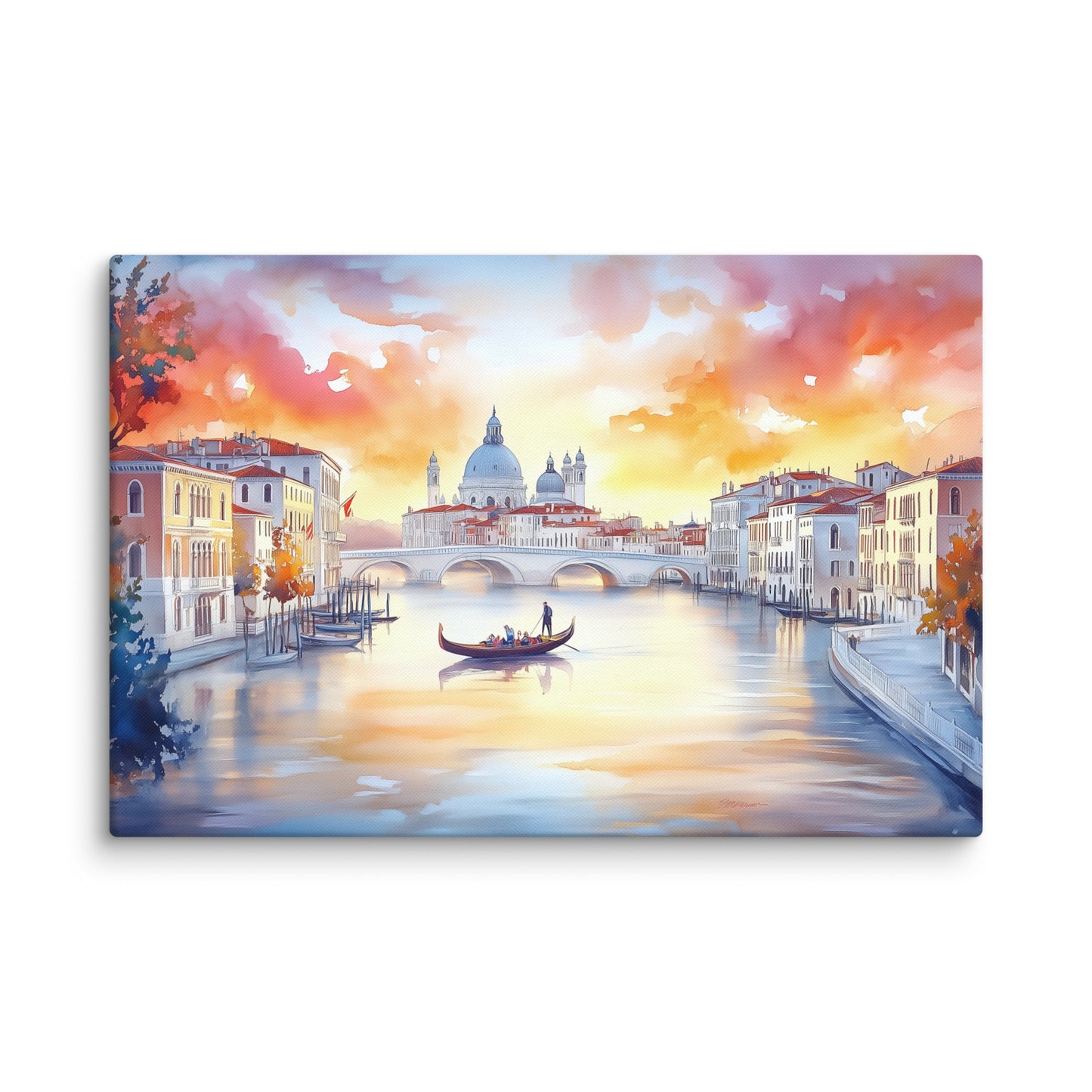 Peinture Aquarelle Venise – Évasion Romantique vers les Canaux Affiches, reproductions et œuvres graphiques Art Virtuoso XL